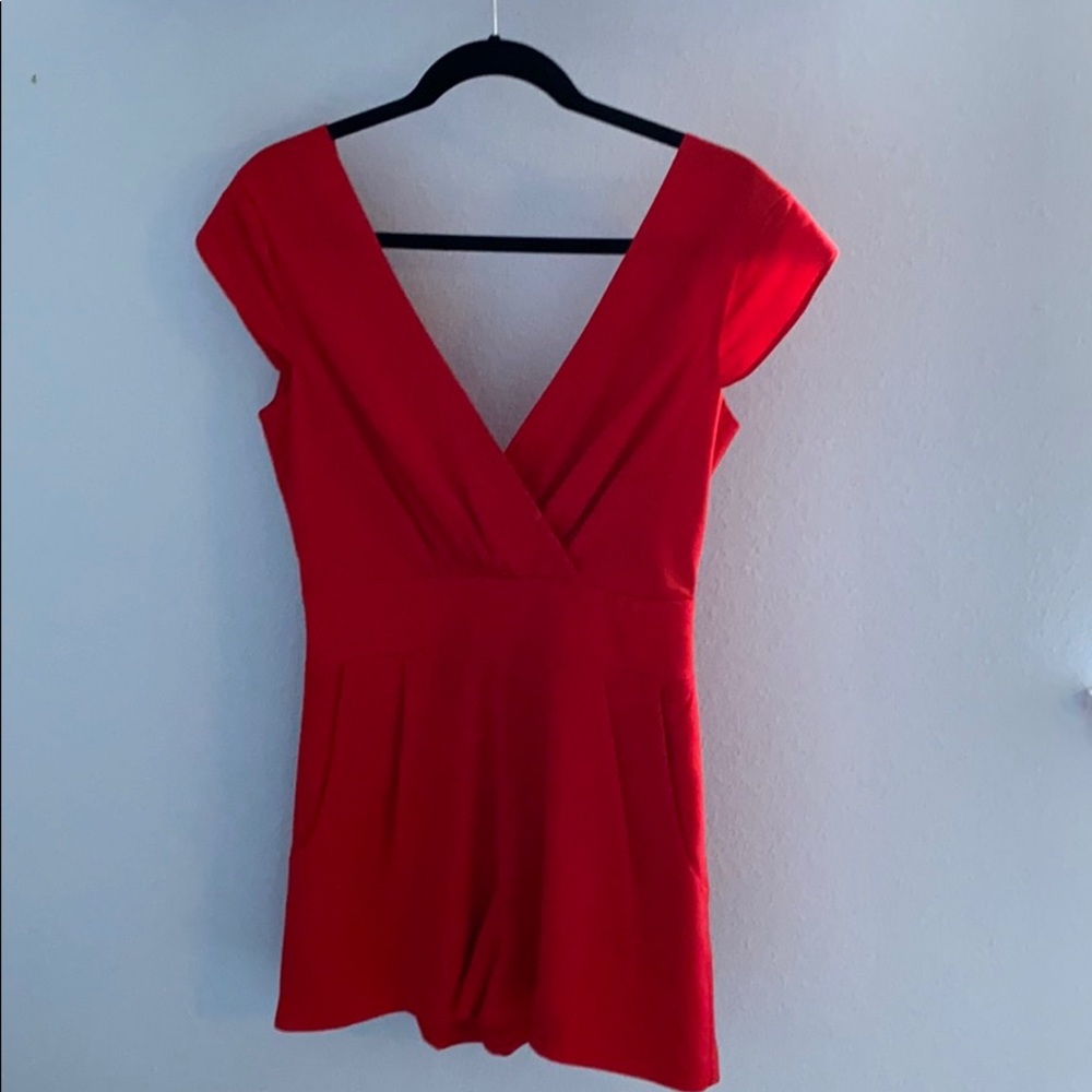 Bebe Small Red romper